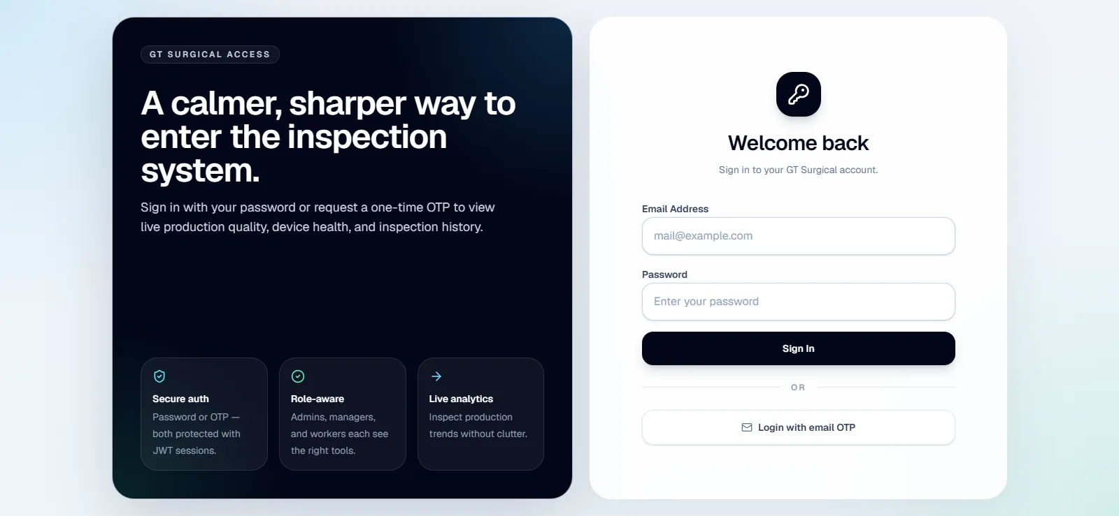 GT Surgical — Login