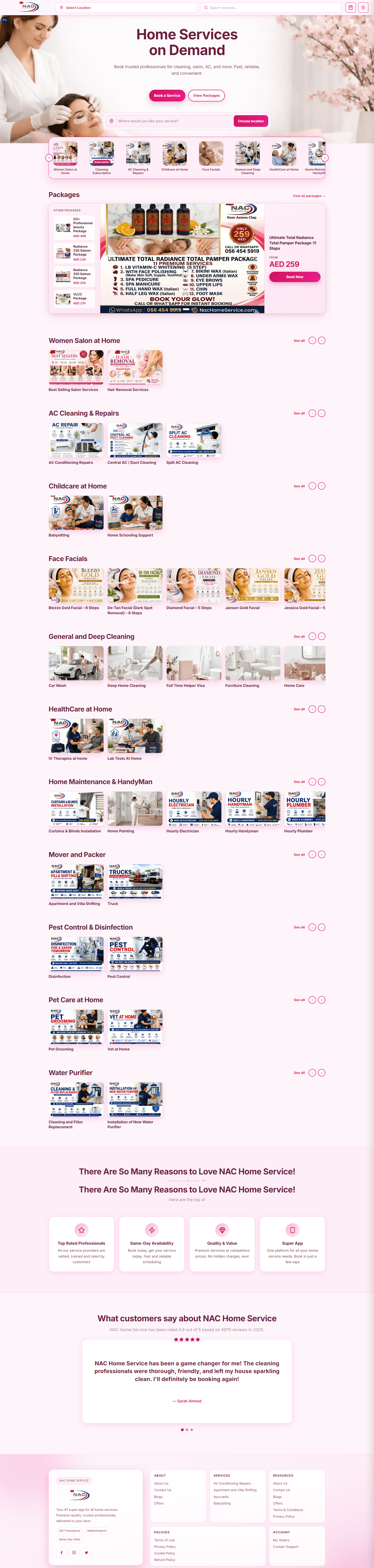NAC Home Service - Dubai-focused home services marketplace.