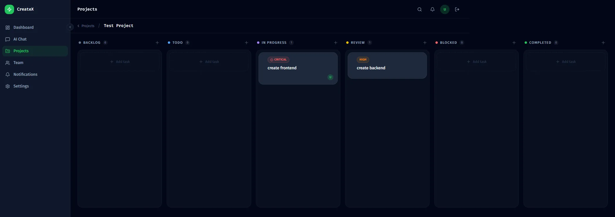 PM Chatbot — Management Tab